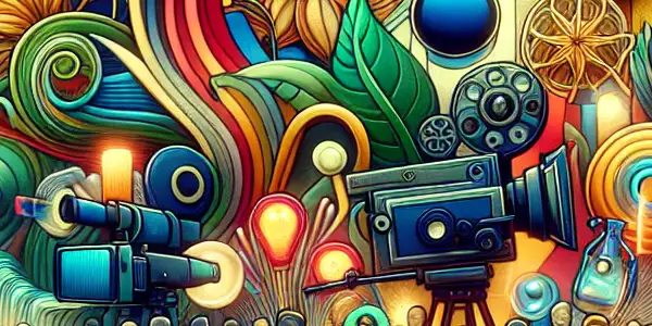 A vibrant Japanese AV film studio scene with diverse actors, symbolizing passion-enhancing substances and their effects.