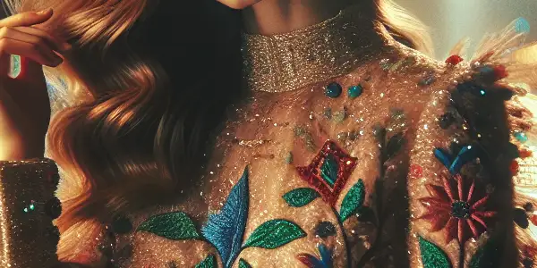 A stylish young woman in a vibrant urban setting, embodying charm and confidence, hints at a romantic narrative.